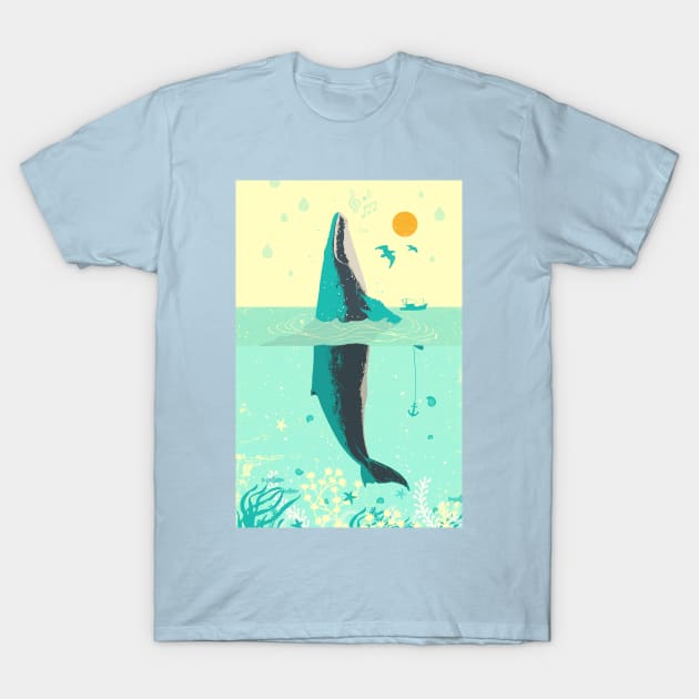 VINTAGE WHALE T-Shirt by Showdeer